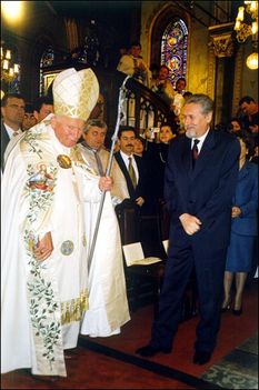 Giovanni Paolo II & Emil Constantinescu