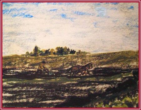 Cserepes István - Tavaszi szántás (32x40 cm.)