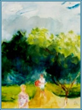 Bernáth Aurél - Labdázók (49x35,5 cm.)