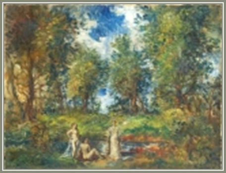Herman Lipót - Fürdőzők III. (40x50 cm.)