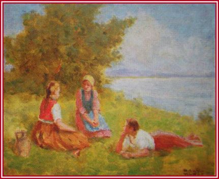 Nagy Vilmos - Beszélgetők (22x27,5 cm.)