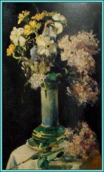Egerváry Potemkin Ágost - Nárciszok, orgonák (50x31 cm.)