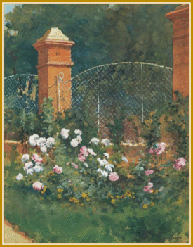 Neogrády Antal - Virágos kert II. (30x23 cm.)