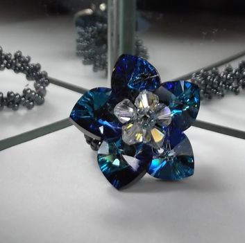 Bermuda blue swaris szív gyűrű