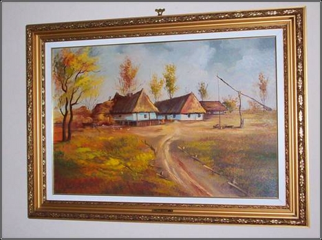 Finta László: Őszi tanya. (74x56 cm.)