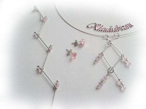 Rózaszín swarovski szett