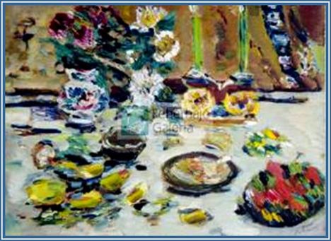 Schéner Mihály - Asztali csendélet (60x80 cm.)