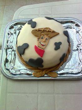 Woody fondant torta