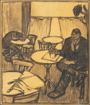 Egry József - Kávéházi jelenet (37x30 cm.)