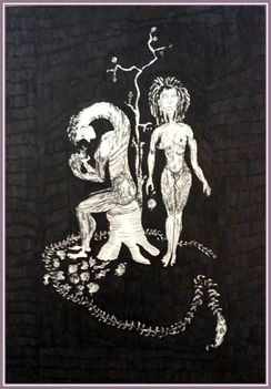 Molnár Tivadar - Az utolsó emberpár (33x24 cm.)