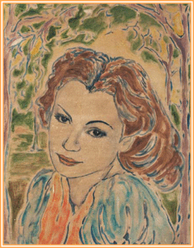 Pilch Dezső - Lili portréja (50x40 cm.)