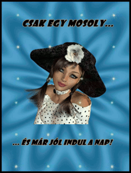 Egy mosoly és már is jól indul a nap gif