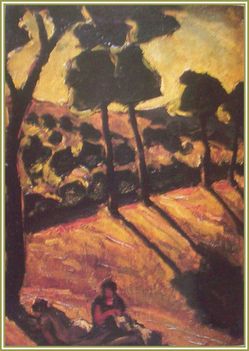 Sándor Móric - Pihenés az árnyékban (56x39,5 cm.)