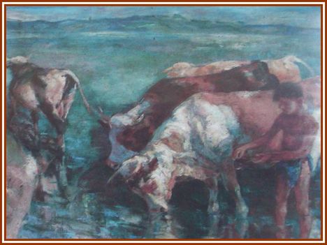 Udvary Pál - Itatás (70x80 cm.)
