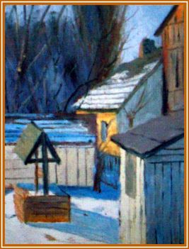 Katona Nándor - Udvarbelső (30x23 cm.)