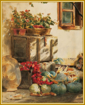 Koszkol Jenő - Udvarbelső (49x39 cm.)