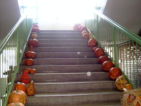 Lépcső Halloweenkor