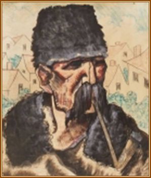 Scheiber Hugó - Pipázó férfi (54x46 cm.)