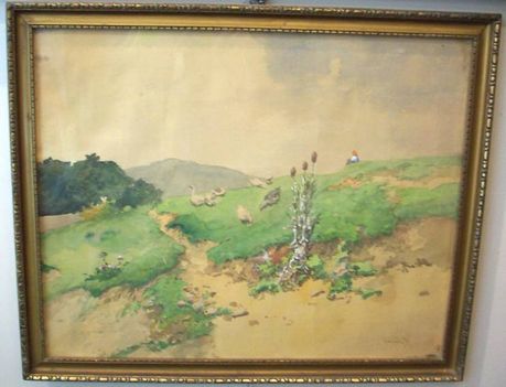 Olgyay Ferenc - Legelőn (~45x60 cm.)