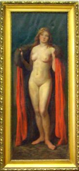 Vágó Pál - Női akt ( ~ 60x130 cm.)