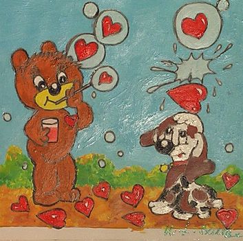 VALENTIN-NAPI KÖSZÖNTŐ, MINDENKINEK!  cim: SZIVECSKÉKET KÜLDÖK NEKED!