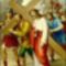 Keresztut V- állomás - Cirenei Simon segít Jézusnak a keresztet hordozni