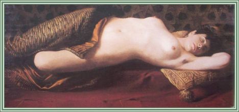 Wagner Sándor - Fekvő akt (70x151,5 cm.)