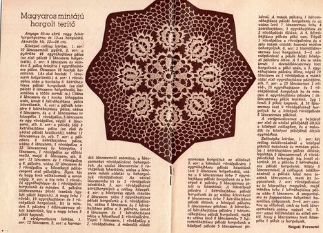 magyaros terítő 1962- ből