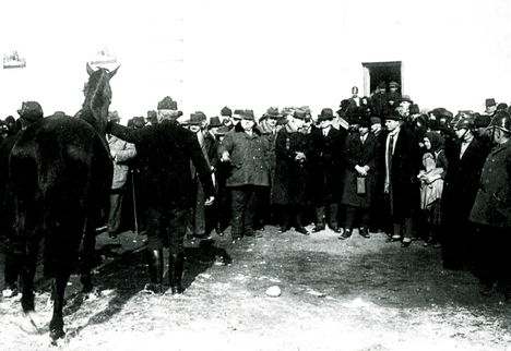 Lovasbemutató Kónyban, 1920 körül