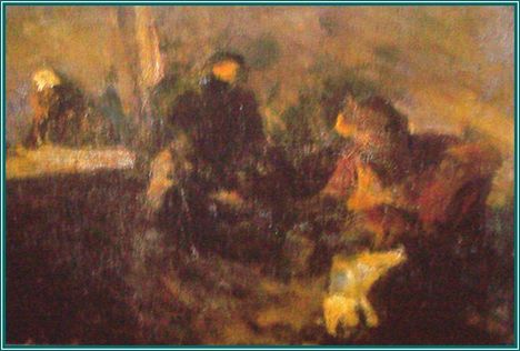Holló László - Szobában (40x50 cm.)