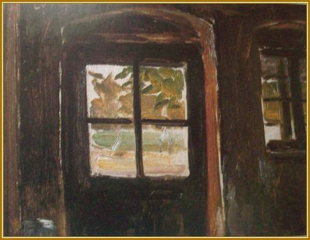 Tornyai János - Kilátás a szobából (22x27,5 cm.)