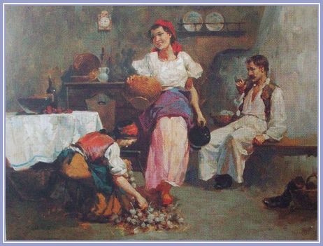 Vizkelety Witmann Etelka - Konyhában (60x80 cm.)