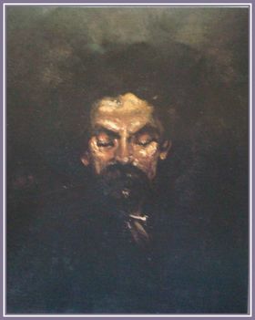 Scheiber Hugó - Kalapos férfi (67,5x54,5 cm.)