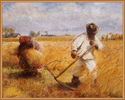 Ujváry Ignác - Aratók (61x74,5 cm.)
