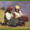 Csalányi Béla - Cigánylányok a mezőn (60x81 cm.)