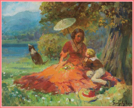 Gergely Imre - Mese a fa alatt (38x48 cm.)