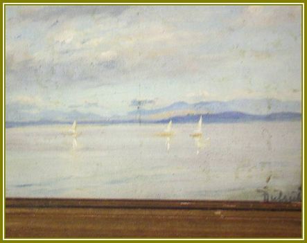 Dietrich Adolf - Balatoni vitorlások (24x34 cm.)