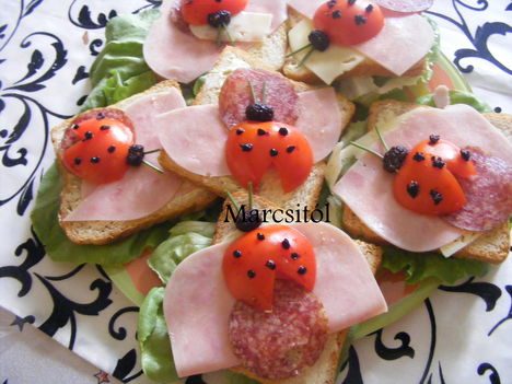 Katicabogaras szendvicsek
