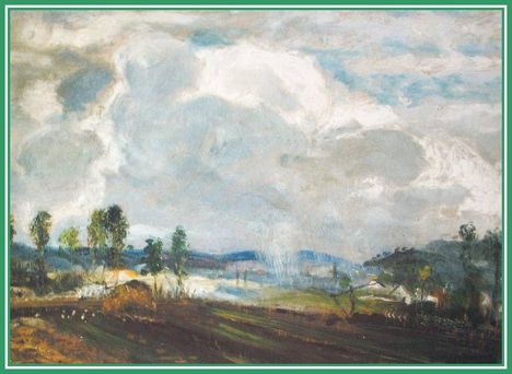 Magyar Mannheimér Gusztáv - Tájkép Nógrád megyében (39x49 cm.)