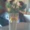 horgolt váza rózsákkal