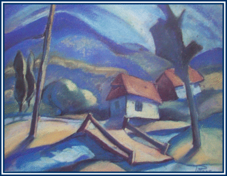 Pittner Olivér - Tájkép (30,5 x 38,5 cm.)