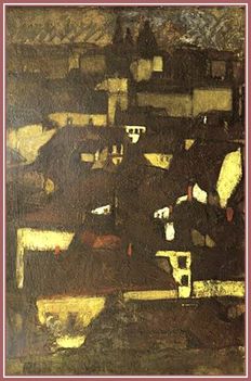 Aba-Novák Vilmos - Tabán (72 x 49 cm.)