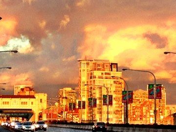 Burrard Bridge - Ocotber sunset - Vancouver
