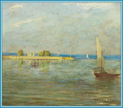 Rubovics Márk - Balatonföldvár (36 x 42 cm.)