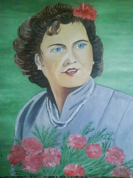 A Mama lánykorában (Olaj-francia vászon-40x50 cm)