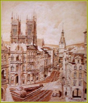 Bajerszky Róbert - Olaszországi városkép II. (43 x 36 cm.)