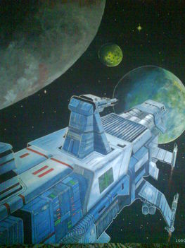 Csatahajó (Tempera-vászon-45x36 cm)