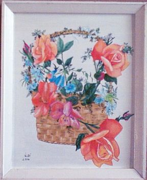 Csendélet (Olaj-flunér-33x27 cm)