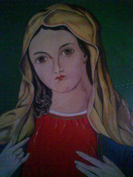Mária (Papír-tempera-30x24 cm)