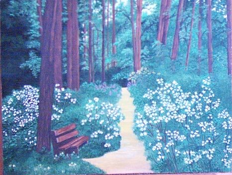 Park (Olaj-flunér-45x35 cm)